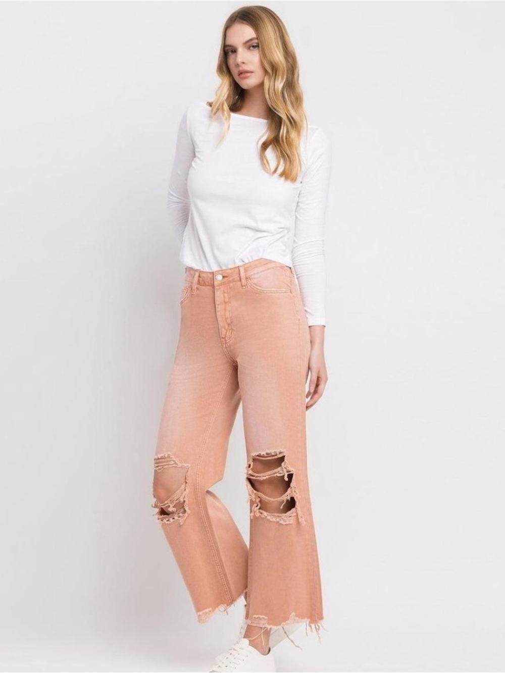 VERVET BY FLYING MONKEY Super High Rise 90s Vintage Crop Flare Jeans - Picture 2 of 7